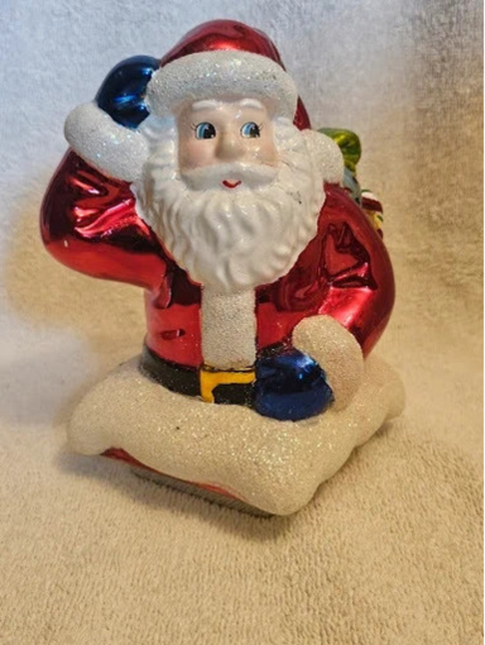 2004 Christopher Radko Secret Santa on Chimney Large Holiday Figurine 5.5" x 3"